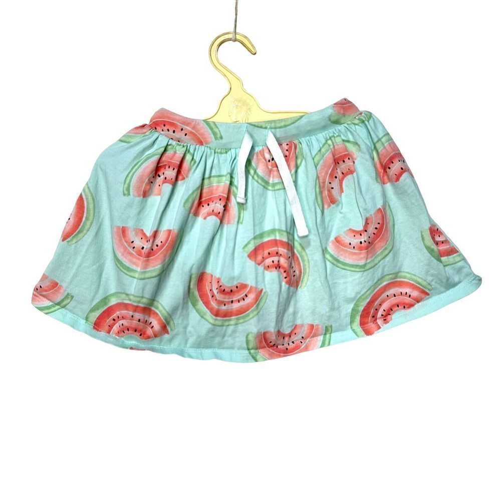 Carters 4T Blue Watermelon Allover Print Skort Skirt Shorts Mint Green Fruity
